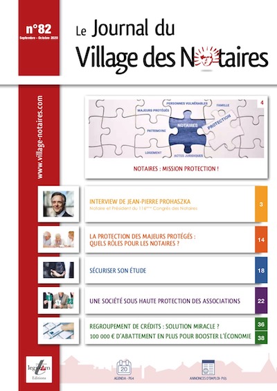 Parution du Journal du Village des notaires n°82.
