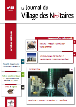 Parution du Journal du Village des notaires n°45.
