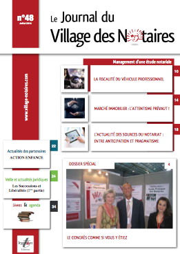 Parution du Journal du Village des notaires n°48.
