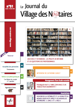 Parution du Journal du Village des notaires n°51.
