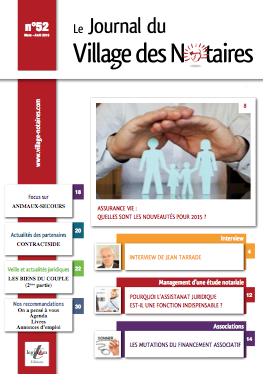 Parution du Journal du Village des notaires n°52.
