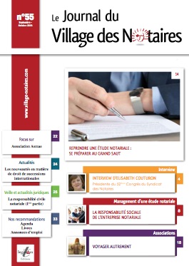 Parution du Journal du Village des notaires n°55.