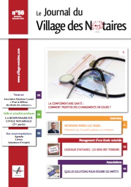 Parution du Journal du Village des notaires n°56.

