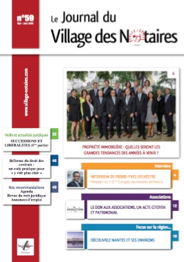 Parution du Journal du Village des notaires n°57, Spécial Congrès des notaires.
