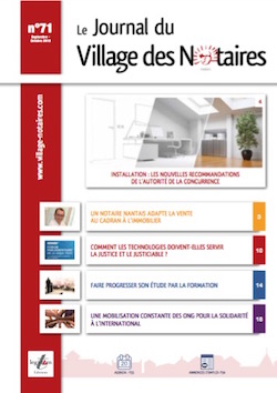 Parution du Journal du Village des notaires n°71.
