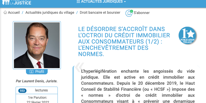 Octroi du crédit immobilier aux consommateurs : le désordre s'accroît